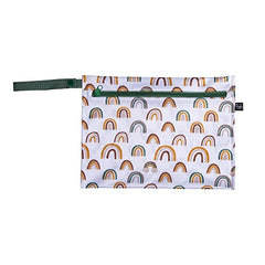 J.L. Childress Wet-to-Go Portable Wet and Dry Bags, Waterproof and Leakproof, Machine-Washable, Reusable for Cloth Diapers, Wet Clothes, Swimsuits, and More. 2 Pack, Spice Rainbow, Compact
