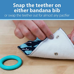 Dr. Brown’s Bandana Bib with Snap-on Teether, 2 Pack, Fox/Stripes