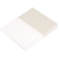 Ben & Noa Percale Crib Skirt, Linen Mini Print