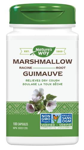 Nature’s Way Marshmallow Root - Dry Cough Relief with Marshmallow Root - 100 Vegetarian Capsules