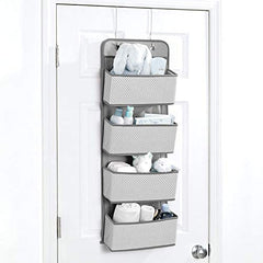 Delta Children 4 Pocket Over The Door Hanging Organizer, 2 Pack, Cool Grey