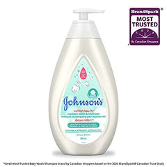 Johnson's Baby newborn bath wash and shampoo, cotton touch body wash, 800ml