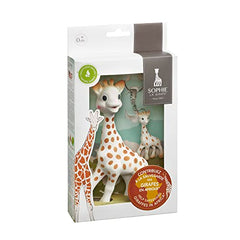 Sophie la girafe - Save The Giraffes Gift Set - Teething Toy Made of Natural Rubber for Babies and Toddler - Sophie la Girafe Keychain - For 3 Months+ - 516514