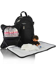 Obersee Rio Diaper Bag Backpack with Detachable Cooler