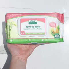 Aleva Naturals Bamboo Baby Wipes, Sensitive, 864 Count (Pack of 216 x 4)