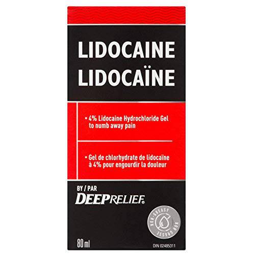 Deep Relief Lidocaine By Deep Relief, Numbing Pain Relief Gel, 80 Milliliter