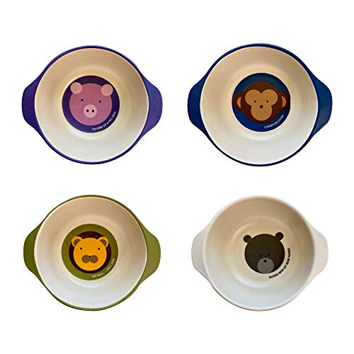 Red Rover 20049 Bamboo Animal Bowls, Set of 4, Medium