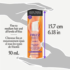 John Frieda Frizz Ease Lightweight Serum for Smoother Hair, Ideal for Fine to Medium Hair (50 mL)
