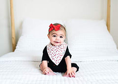 Copper Pearl Baby Bandana Drool Bibs for Drooling and Teething 4 Pack Gift Set "Dot" by