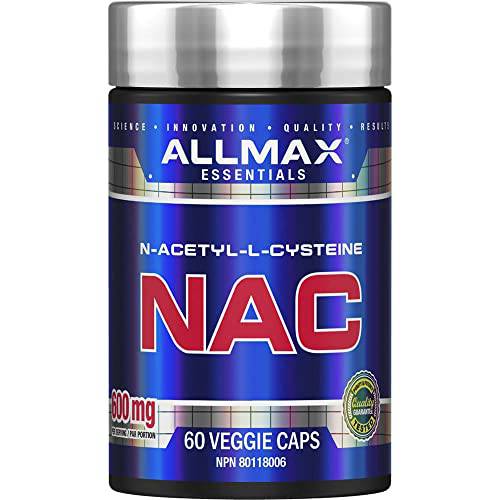 Allmax Nutrition, NAC Supplement (N-Acetyl Cysteine) 600 mg, 60 Veg Capsules