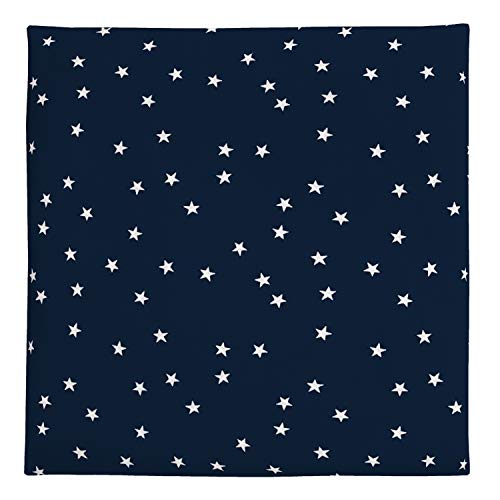 Carter's 100% Cotton Sateen Fitted Crib Sheet - Navy with White Stars, Navy, White