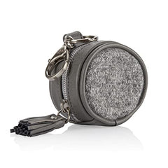 Itzy Ritzy Pacifier Case with Clip – Pacifier Charm Pod Includes Clasp to Easily Attach to a Diaper Bag or Purse; Measures 2.5” in Diameter and Holds 2 Pacifiers, Grayson
