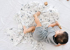 Copper Pearl Large Premium Knit Baby Swaddle Receiving Blanket Marble