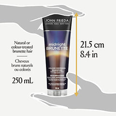 John Frieda Midnight Brunette Colour Deepening Shampoo, for Soft Rich Hair (250 mL)