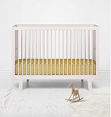 Bacati Yellow Pin Dots Crib Fitted Sheet