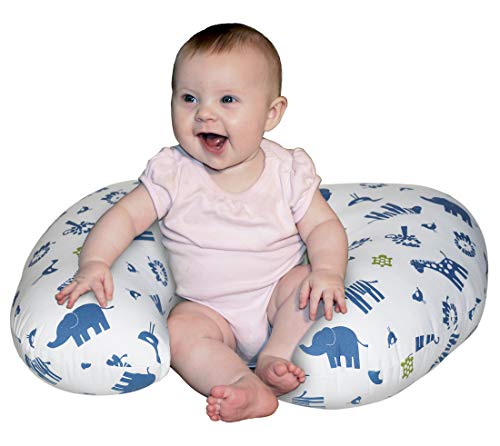 Jolly Jumper Baby Sitter Nursing Cushion - Blue/White Jungle