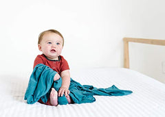 Copper Pearl Large Premium Knit Baby Swaddle Receiving Blanket Steel, 300 grams (X002GT4I93)