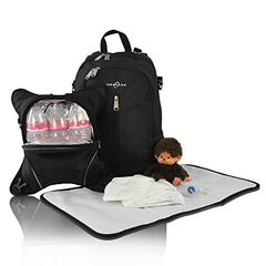 Obersee Rio Diaper Bag Backpack with Detachable Cooler