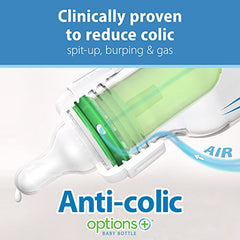 Dr. Brown’s Natural Flow® Anti-Colic Options+™ Narrow Glass Baby Bottles, 2-Pack, 4 oz /120 mL