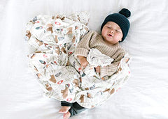 Copper Pearl Large Premium Knit Baby Swaddle Receiving Blanket "Lumberjack" X002DGNZON