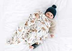 Copper Pearl Large Premium Knit Baby Swaddle Receiving Blanket "Lumberjack" X002DGNZON