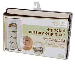 Delta Children 4 Pocket Over The Door Hanging Organizer, 2 Pack, Beige/Tan