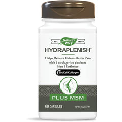 Nature's Way Hydraplenish Plus Collagen, MSM & Hyaluronic Acid, Osteoarthritis Joint Pain Support, BioCell Collagen, 60 Capsules