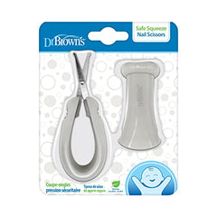 Dr. Brown’s™ Safe Squeeze Nail Scissors with Rounded Blade Tip and 100% Silicone Handle for Infant & Baby