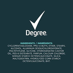 Degree Men UltraClear Antiperspirant Deodorant Stick for 72H Sweat & Odour Protection Black + White men's deodorant with anti white marks and yellow stains 76 g