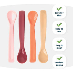 Tiny Twinkle - Silicone Spoon 4PK - Girl