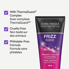 John Frieda Frizz Ease Straight Fixation Styling Crème for Sleek, Beautiful Hair (145 mL)