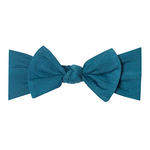 Copper Pearl Baby Stretchy Soft Knit Headband Steel, 0.10 gram, Blue