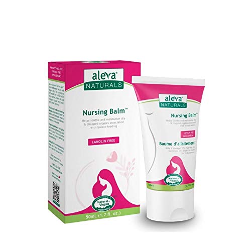 Aleva Naturals Hypoallergenic Nursing Balm Breastfeeding Nipple Cream for Mothers, Plant-Based Natural and Organic Formula, Sensitive Skin Friendly - 1.7 fl. oz / 50ml, Clear