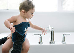 Copper Pearl 6 Ultra Soft Baby Bath Washcloths Premium Large Soft"River" (Blue/Brown/Green) 11" x 11" Towels