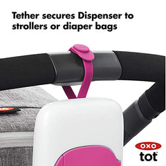 Oxo Tot On-The-go Wipes Dispenser, Pink