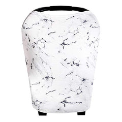 Copper Pearl Baby Car Seat Cover Canopy and Nursing Cover Multi-Use Stretchy 5 in 1 Gift"Marble Gray" b