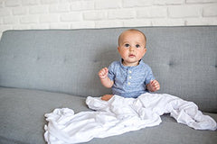 Copper Pearl Large Premium Knit Baby Swaddle Receiving Blanket"Dove", 9.6 Ounces