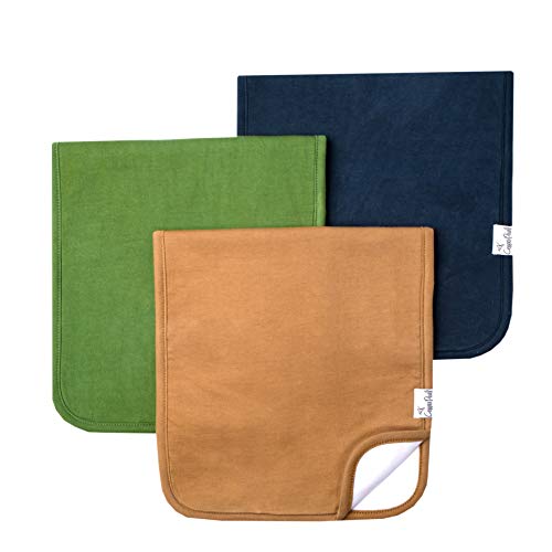 Copper Pearl Baby Burp Cloth Large 21''x10'' Size Premium Absorbent Triple Layer 3-Pack Gift Set "Ridge" - Small (X0025808AN)