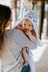 Copper Pearl Premium Knit Hooded Bath Towel with Terry Cloth Interior"Wild"