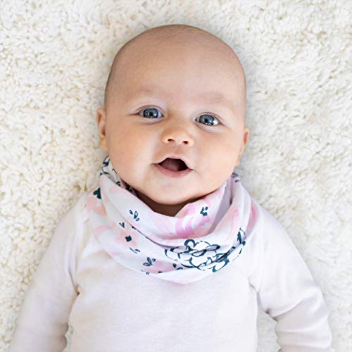 Trend Lab Owl & Flowers Jersey Bib Set, Infinity, (Pack of 3)