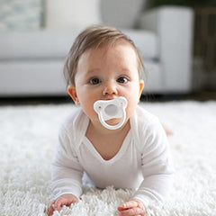 Dr. Brown’s HappyPaci 100% Silicone Pacifier 0-6m, BPA Free, White Blue Light Blue 3-Pack