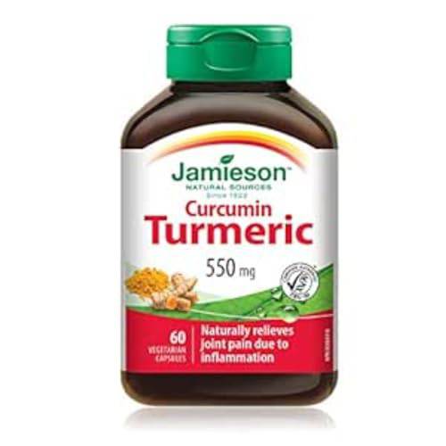 Jamieson Curcumin Turmeric 550 mg Regular Strength - Vegetarian, 60 Count (Pack of 1)