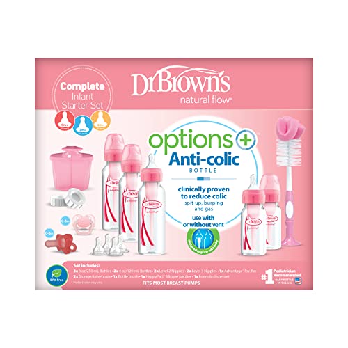 Dr. Brown's Options+ Complete Infant Starter Set/Pink
