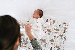 Copper Pearl Large Premium Knit Baby Swaddle Receiving Blanket "Lumberjack" X002DGNZON