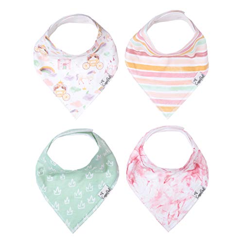 Copper Pearl Baby Bandana Drool Bibs for Drooling and Teething 4 Pack Gift Set "Enchanted" by Copper Pearl