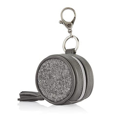 Itzy Ritzy Pacifier Case with Clip – Pacifier Charm Pod Includes Clasp to Easily Attach to a Diaper Bag or Purse; Measures 2.5” in Diameter and Holds 2 Pacifiers, Grayson