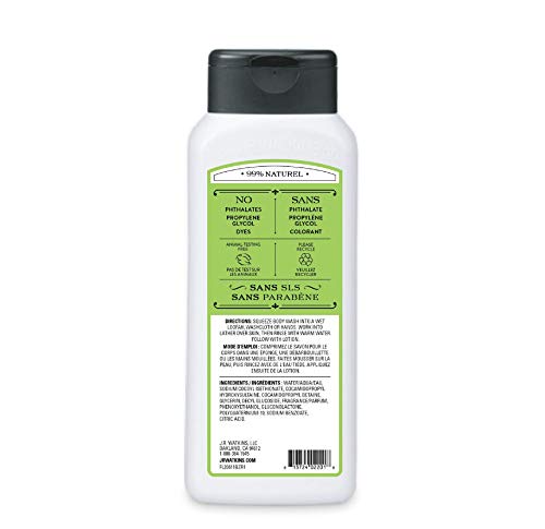 J.R. Watkins Aloe and Green Tea Natural Daily Moisturizing Body Wash, Hydrating Shower Gel for Men and Women, Free of SLS, USA Made and Cruelty Free, 532 Milliliters