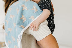Copper Pearl Baby Burp Cloth Large 21''x10'' Size Premium Absorbent Triple Layer 3-Pack Gift Set''Peanut'''' (PN-WYD7-N9S3)