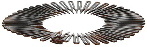 Caravan Full Circle Spring Head Band Comb In Classic Tortoise Shell with Deep Teeth and Closure