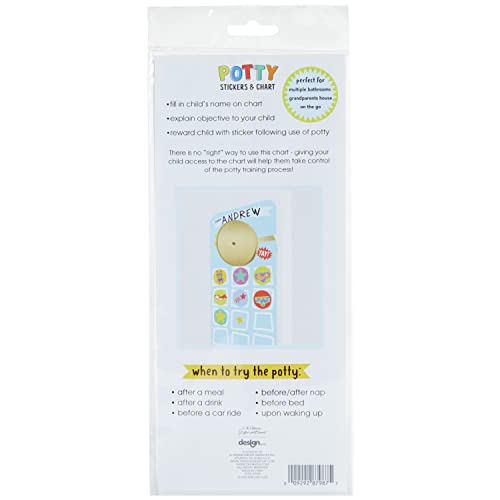 C.R. Gibson BTDK-24938 Super Hero Stickers and Hanging Door Knob Reward Chart Potty Training Tool for Boys, 3.5" W x 15.4" H, Multicolor, 36 Stickers